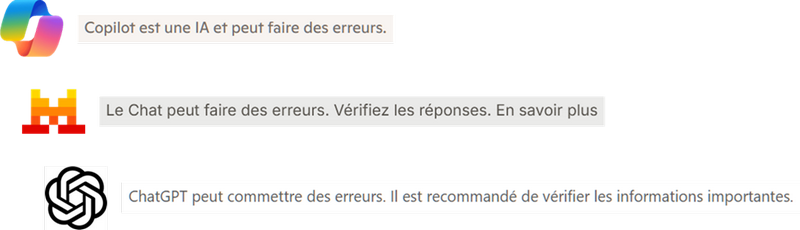 Conditions Générales d'Utilisation des chats à base de LLMs