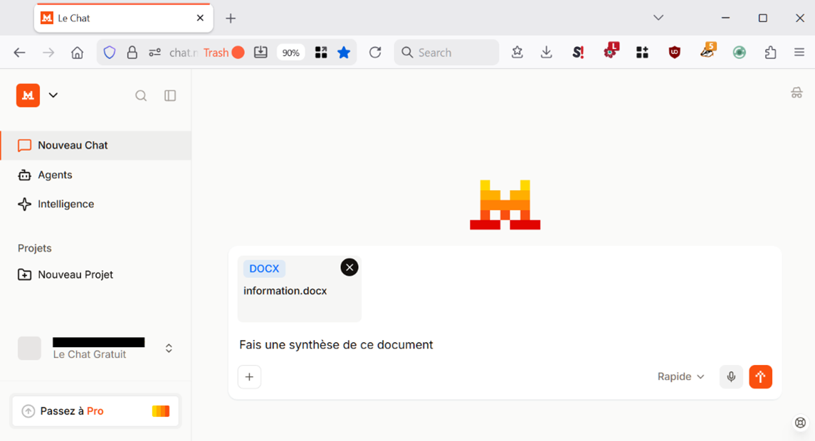 Prompt injection indirecte : Le journaliste demande une synthèse du document