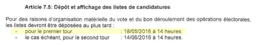 date butoir dépôt des candidatures